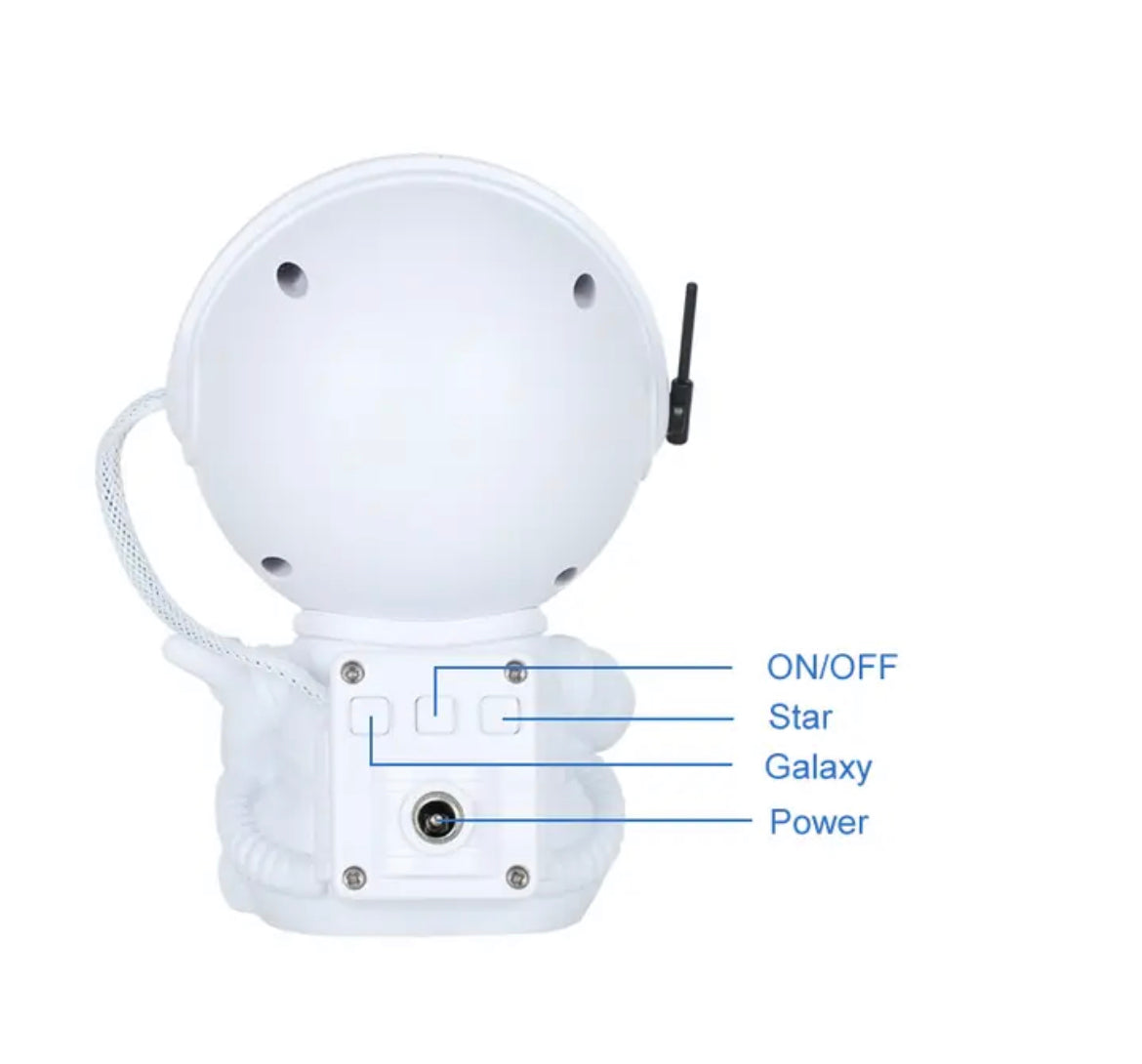 🚀 Lámpara Astronauta Proyector Galáctico LED – 7 Colores + Control Remoto