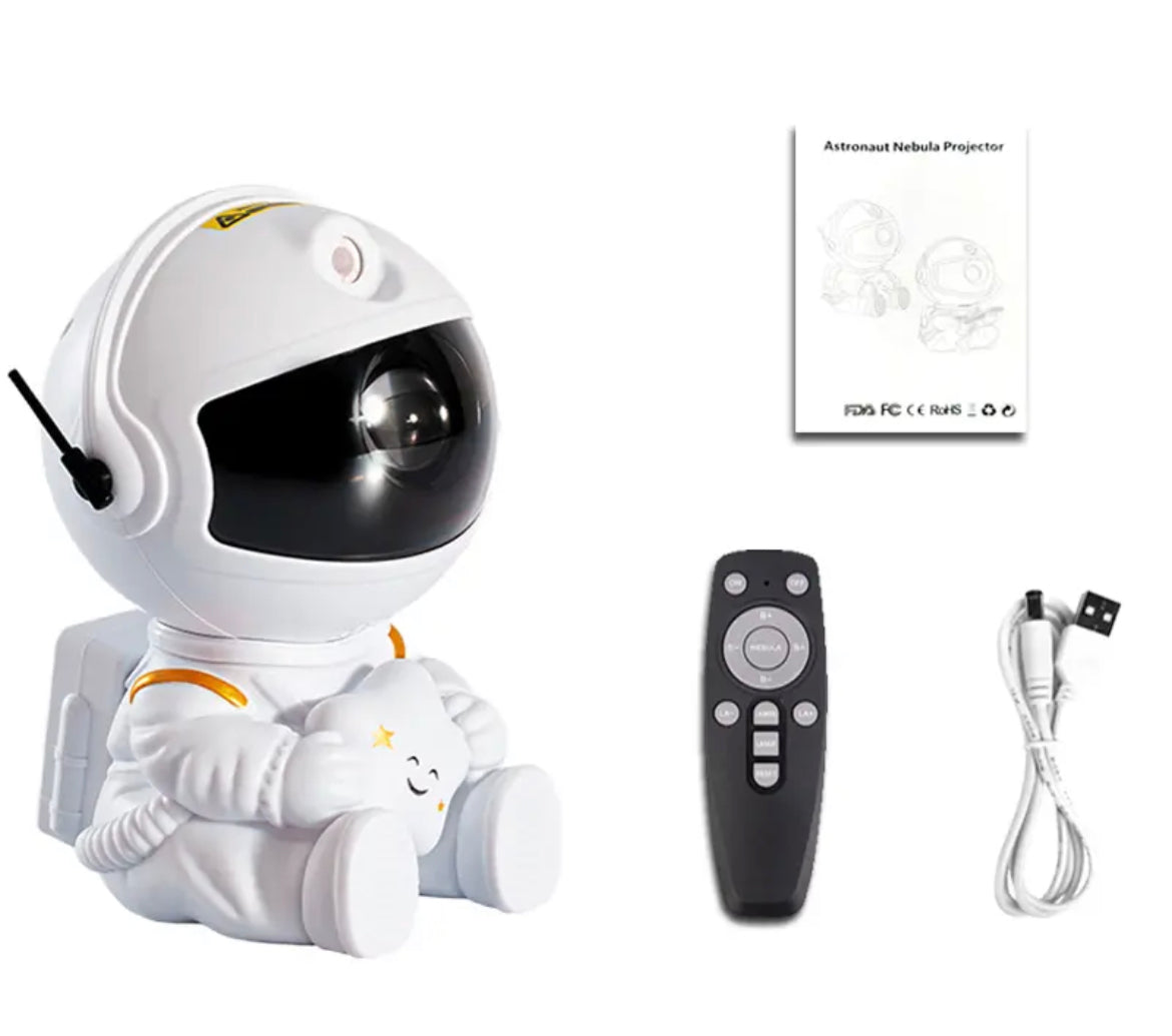 🚀 Lámpara Astronauta Proyector Galáctico LED – 7 Colores + Control Remoto