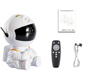 🚀 Lámpara Astronauta Proyector Galáctico LED – 7 Colores + Control Remoto