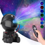 🚀 Lámpara Astronauta Proyector Galáctico LED – 7 Colores + Control Remoto