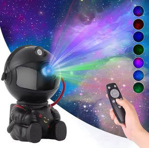 🚀 Lámpara Astronauta Proyector Galáctico LED – 7 Colores + Control Remoto