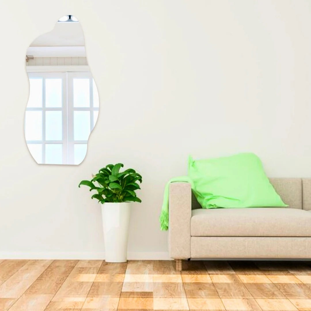 ✨ Espejo Decorativo Acrílico de Pared – 60x30 cm | Diseño Abstracto y Moderno