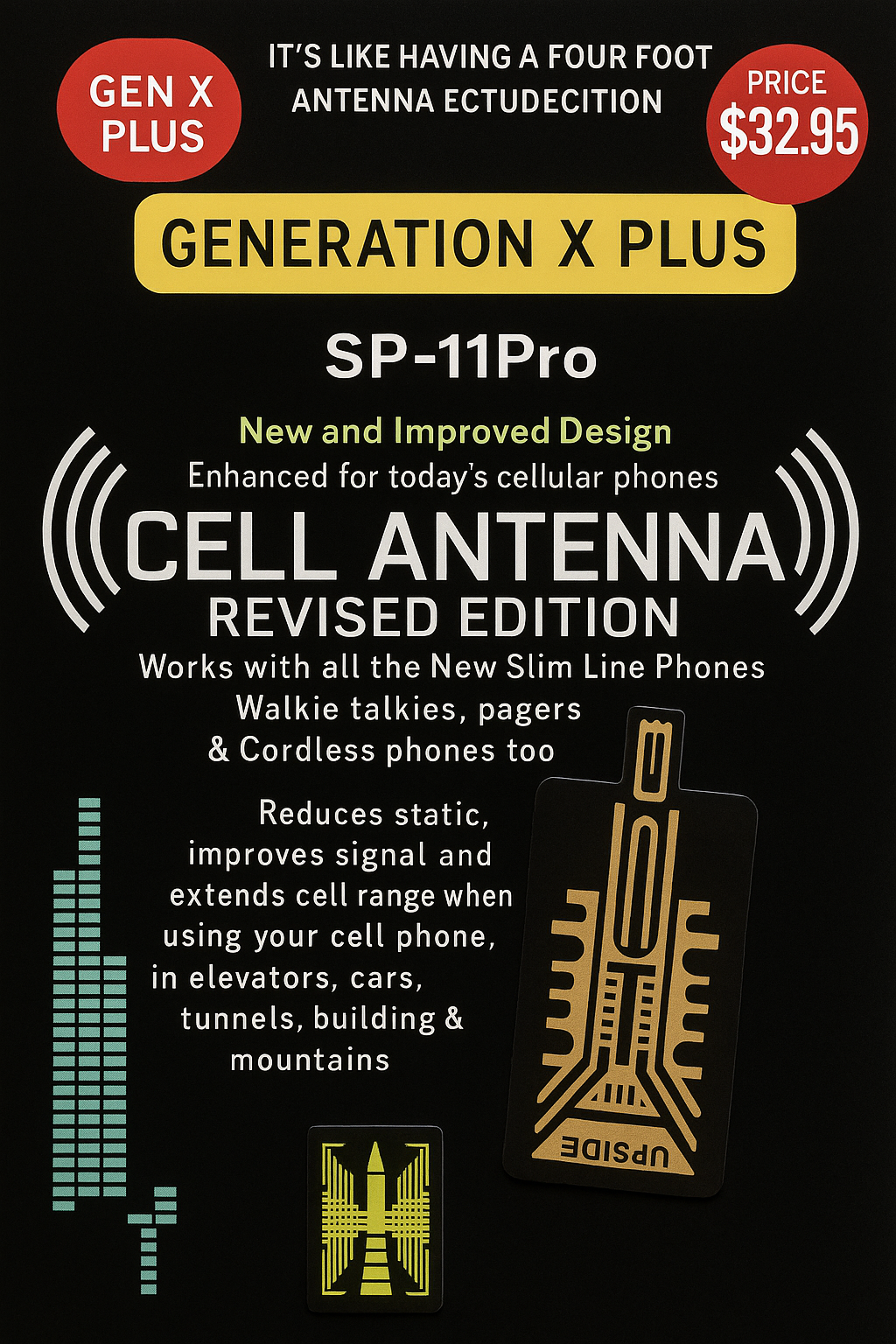📡 Amplificador de Señal GEN X PLUS – Edición Dorada ¡Dale superpoderes a la señal de tu celular! 💥